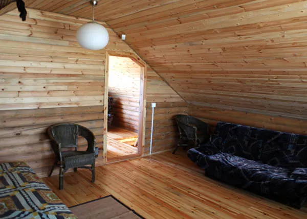 The upstairs lounge area